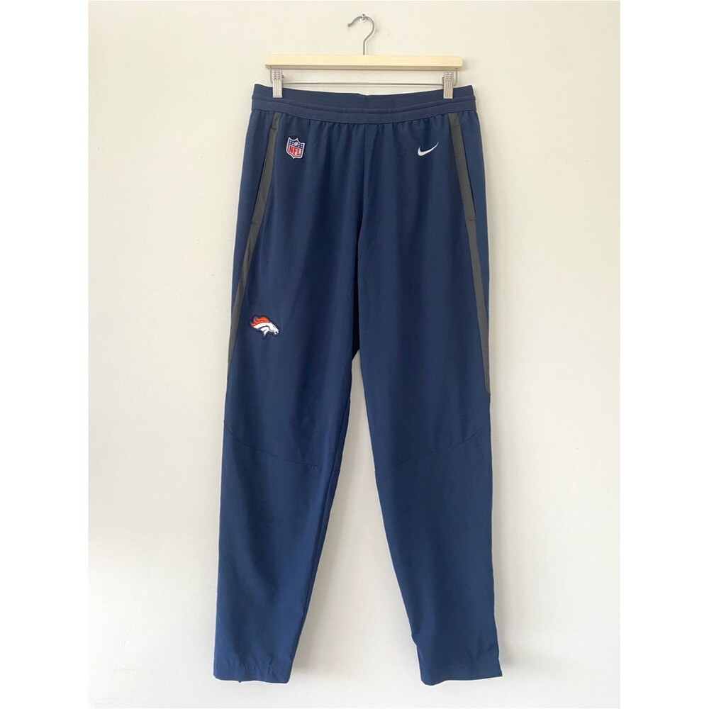 NFL x Nike Dry-Fit Navy & Gray Denver Broncos Warm-Up Pants Sz L Performance